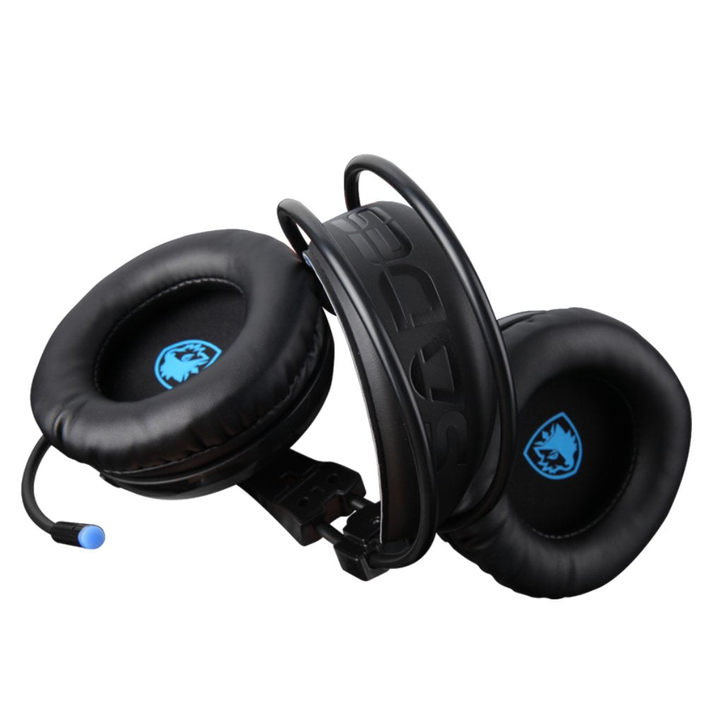Sades SA-904 Locust Plus PC Gaming Headset Virtual 7.1 Surround Sound and RGB Light On Earcups Sades SA-904 Locust Plus PC Gaming Headset Virtual 7.1 Surround Sound and RGB Light On Earcups
